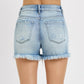 Julia High Rise Fringe Hem Shorts
