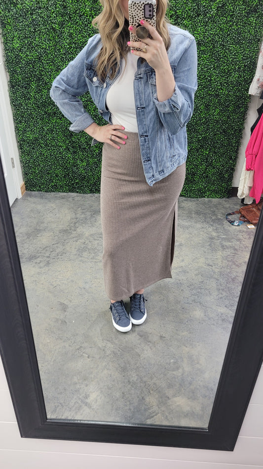 Mocha Maxi Skirt