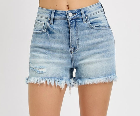 Julia High Rise Fringe Hem Shorts