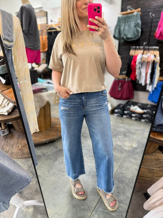 Jenny Wide Crop Jean