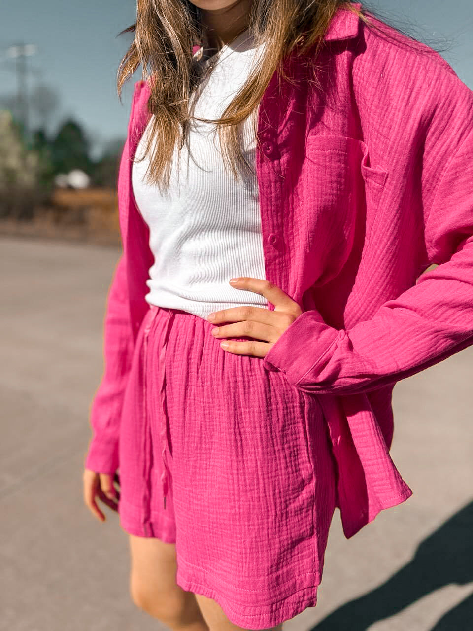 Sunset Breeze Button Down Set