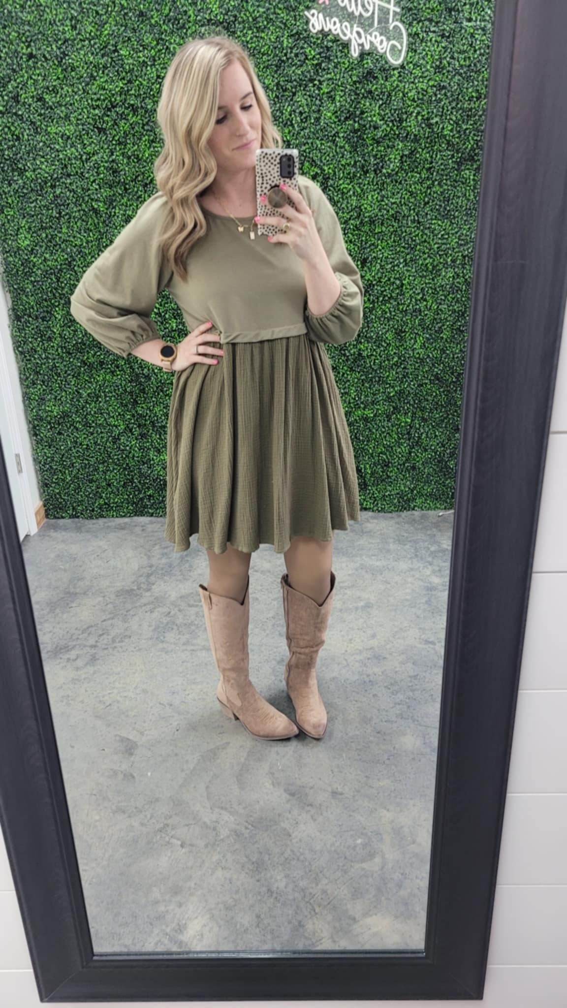 Dawn in dusty Olive Dress