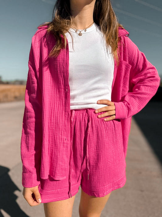 Sunset Breeze Button Down Set