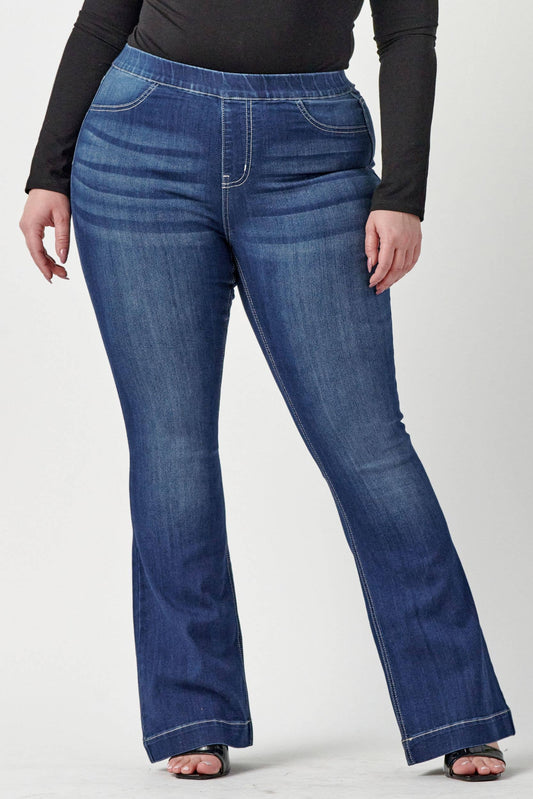Mid Rise Flare Jegging- Plus Size
