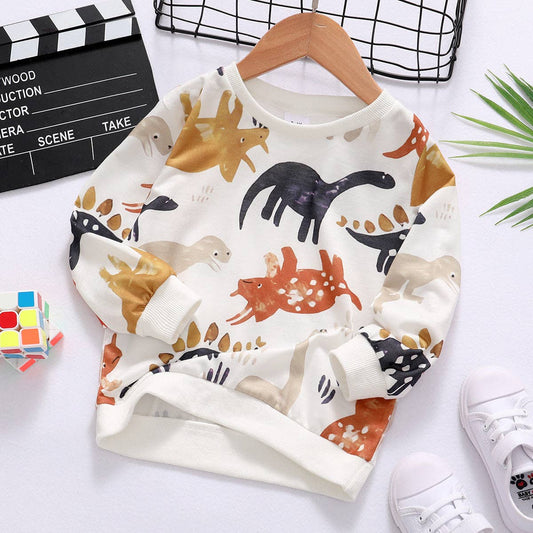Baby Boy Dinosaur Print Long-sleeve Sweatshirt