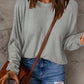 Grey Patchwork Long Sleeve Top