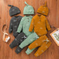 3-piece Baby Boy Sun Romper Pants Cap Set